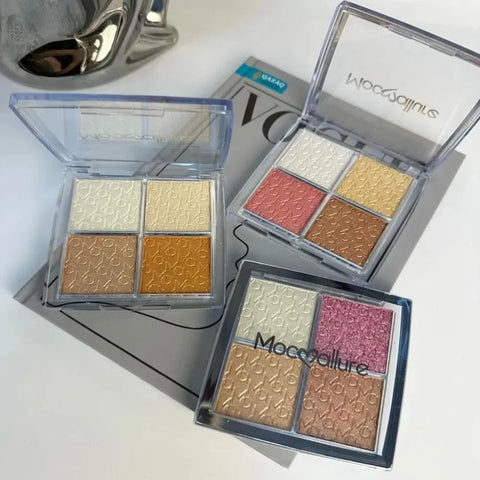 MOCO Backstage Glow Face Palette – Highlighter, Blush & Contour | Radiant, Buildable, Long-Lasting Finish