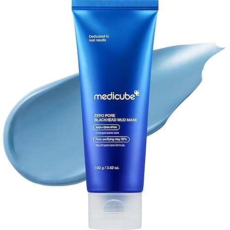 Medicube Zero Pore Blackhead Mud Mask | Skin Cooling & Pore Tightening with AHA, BHA, PHA | Korean Clay Mask 3.52 oz