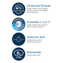 CeraVe Acne Foaming Cream Cleanser – 4% Benzoyl Peroxide Face Wash with Ceramides, Niacinamide & Hyaluronic Acid – 150ml