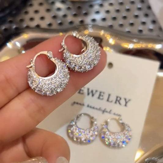 Micro Inlaid Zircon Bag Ear Buckle