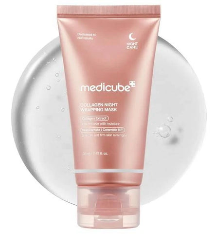 Medicube Collagen Night Wrapping Mask – Overnight Firming & Hydrating Sleeping Pack with Collagen & Peptides – Korean Skincare