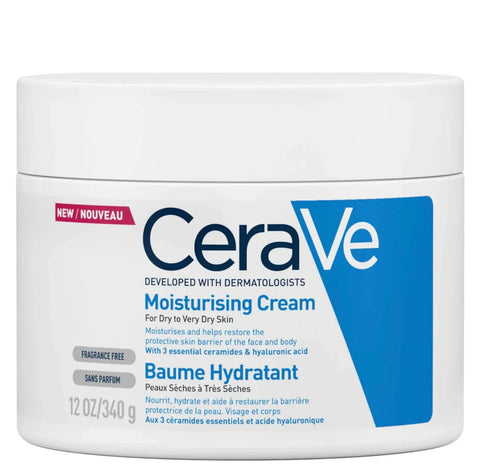 CeraVe Moisturizing Cream – Rich Hydration for Dry to Very Dry Skin with Hyaluronic Acid & 3 Essential Ceramides – 454g