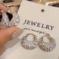 Micro Inlaid Zircon Bag Ear Buckle